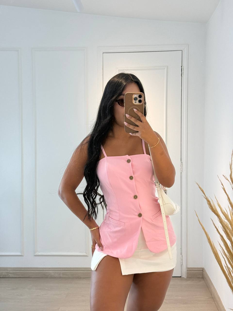 Chaleco elegante rosa sin mangas - Oferta de primavera ❤️‍🔥