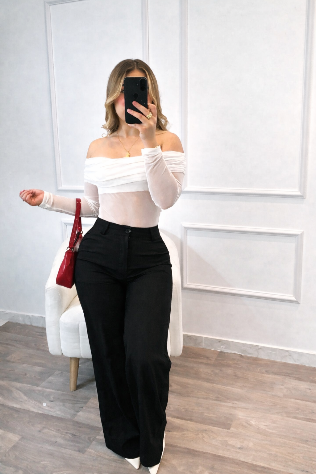 Pantalon en Lin Élégant noir